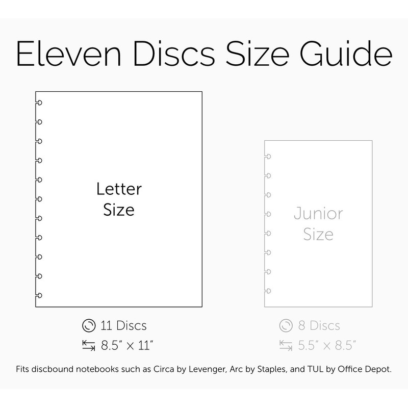 Eleven Discs Letter Size Translucent Discbound Poly Cover Set with