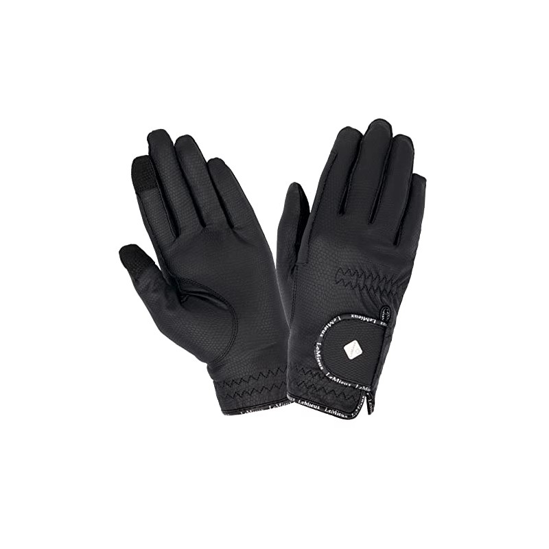 LeMieux Unisex Classic Leather Riding Gloves in Black - Breathable