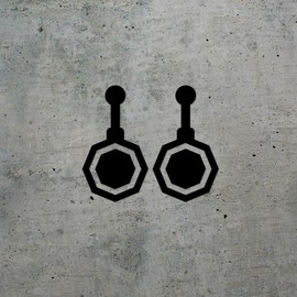 Decal Stickers of Earrings (Black) (Set of 2) Premium Waterproof Vinyl Decal Stickers for Laptop Smartphone Car Dirt Bike Wall Room Mason Jar Bathtub Door Skateboard - BICVER1e37932BLW19Y24