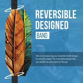 Switchbands Universal Phone Grip Strap |Pack of 2 |Reversible Phone Hand Strap For Phone Cases |Phone Loop holder Secure Handling by Comfortable Phone Strap - Glittering Fronds