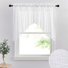 RYB HOME Short Kitchen Valances and Curtain Set, Privacy White