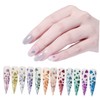 Healeved 2 Sets 12 Gel Nail Sticker Pack 12 Colors