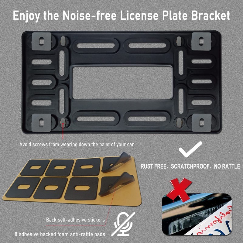 BGGTMO License Plate Bracket Holder- Front License Plate Mounting Kit,