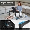 Lap Desk for Bed Adjustable Height, Foldable Bed Table with