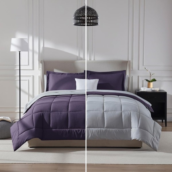 7 Pcs Reversible Bed in a Bag Set Two Tone