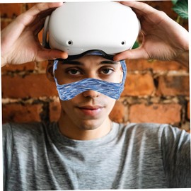 Housoutil 4pcs Vr Eye Mask Cover Pad Washable Breathable Elastic Eye Mask for Vr Headsets Comfortable Sweat for Travel Sleep and Gaming