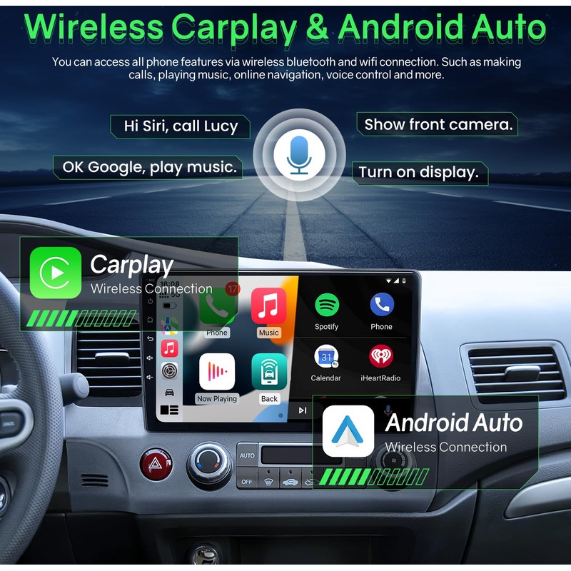 for Honda Civic Radio 2006-2011: 8Core CPU, 10.1" HD Touch