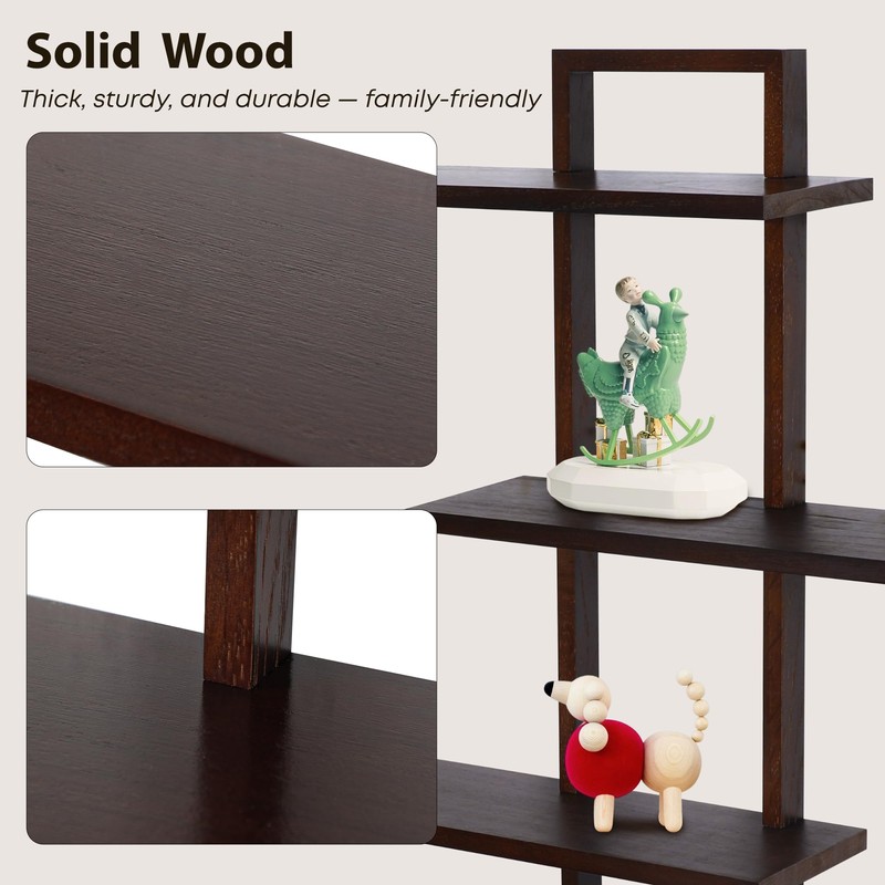 PHOENANCEE 3 Tier Wall Shelves,Decorative Floating Shelf for Wall,Plants Photo