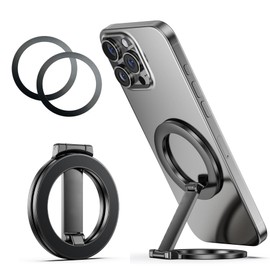 [Smartphone Stand] [Double-Sided Magnet] Magnet Smartphone Ring Smartphone Holder Car Smartphone Stand Magsafe Ring Magsafe Stand Magnet Stand Super Strong Magnetic Force Folding Multi, 360 Degree