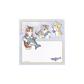 Sunstar Stationery Mofusand Sticky Notes, Die Cut Block, Shark Nyan, S2835932