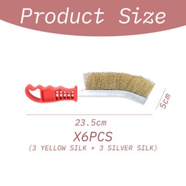 HINFHI 6 Pieces Grill Cleaning Brush, Rust Removal Brush, Durable Cleaning Brush, Multi-Function Cleaning Tool, Manual Cleaning Tool.