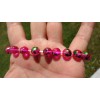 RAYON Pink Splash Gemstone bead bracelet for Men Stretch 10mm