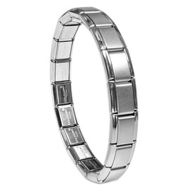 Dolceoro, 9mm Stainless Steel Italian Modular Starter Charm Link Bracelet