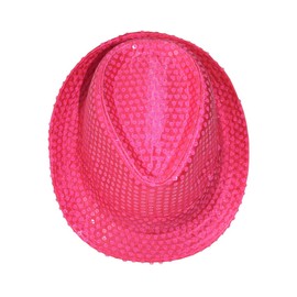 KarnevalsTeufel Sequin Hat Neon Party Hat in 3 (Pink)