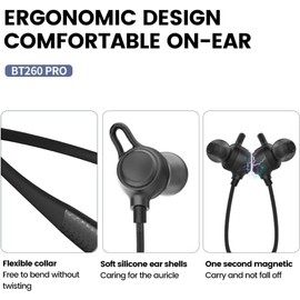 CXPSUE Neckband Bluetooth Headphones Twin Pack｜60H Playtime ×2｜3C Fast Charge｜ENC Call Noise Reduction｜Dual Pairing｜180H Standby｜Perfect for Couples & Sports (Black)
