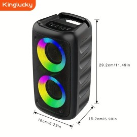 Factory 1265 Bass Wireless Speaker Chargeable Multiple Function Bluetooth Karaoke Wireless Karaoke Speakercolor: Black