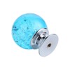 IEIK10 PCS Crystal Cabinet Knobs Azure Blue Round Glass Bubbles