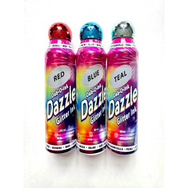 Dazzle Glitter 3oz Bingo Daubers- Set of 3-Red, Blue, Teal