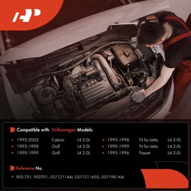 A-Premium Engine Coolant Water Outlet Compatible with Select Volkswagen Models - Jetta 1993-1999, Passat 1995-1996, Golf 1993-1999, Cabrio 1995-2002 - Rear Side