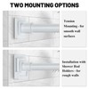 UIOSANRT White Shower Curtain Rod 31-55 inches with Holders, Stainless