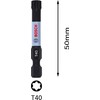 Bosch Professional Impact Control Screwdriver Bits T40 (50 mm, Hexagonal