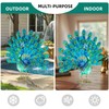 Autodaya 27.5" Tall Metal Peacock Garden Statue - Handmade, 3D