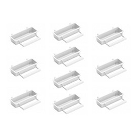 Moondown Farm Small Bird Cage Feeder with Perch 9cm for Canary, Finches (10 Pack)