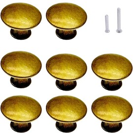 M MIMHOOY 8 Pack Cabinet Knobs Yellow Bronze Knobs for Dresser Drawers, Cabinet Knobs and Pulls