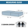 H.VERSAILTEX Velvet Stretch Couch Cushion Cover Plush Cushion Slipcover for