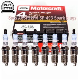 Factory/OEM 8Pcs Motorcraft SP-493 Platinum SPARK PLUGS AGSF32PM For Ford 4.6L 5.4L V8