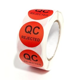 MajorCrafts 500 Labels per roll 2.5cm 1" QC Quality Control Round Sticker Labels (QC Rejected - V100)