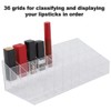 Caja de exhibición de lápiz labial transparente de 36 rejillas,