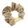 VingTAINE HS-92-G-BE Velour Scrunchie Hair Accessory with Plate, Gold x