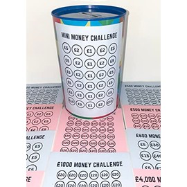 Money Tin Challenge Sticker Only (Blue, Mini Challenge)