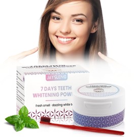 Zahnaufhellungspuder mit Zahnbürste,Aufhellendes Zahnpulver, Zahnreparatur Mineralpulver, Effektiv bei der Schützt das Zahnfleisch und erfrischt den Atem, Zähne aufhellen - kosmetische Zahnreinigung