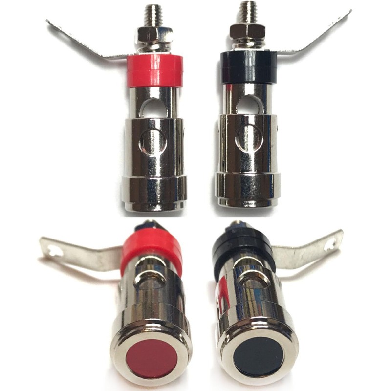 RUNCCI-YUN 6 Pcs Speaker Terminal Banana Jack Panel Mount Push