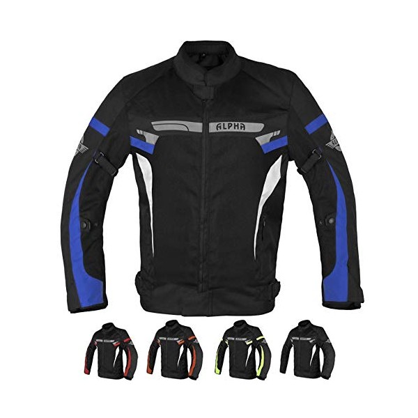 ALPHA CYCLE GEAR BREATHABLE BIKERS RIDING PROTECTION MOTORCYCLE JACKET MESH