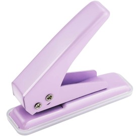 Hole Punches, Loose Leaf Punches, 1 Hole, 0.2 inches (6 mm), Pack of 20, Compact, Lightweight, Portable, Durable, DIY Manual, Office Supplies (Purple)