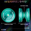 MAGICYOYO K2 Crystal Green Glitter Clear Yoyo, Finger Spin Trick