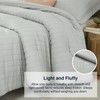 Quataly Light Grey Queen Comforter Set - 3 Pieces Seersucker