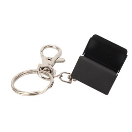 Professional Billiard Cue Chalk Holder Stainless Steel Dirt Resistant Chalk Clip with Keychain Attachment for Pool Players and Billiards Enthusiasts Premium Accessories (Black)