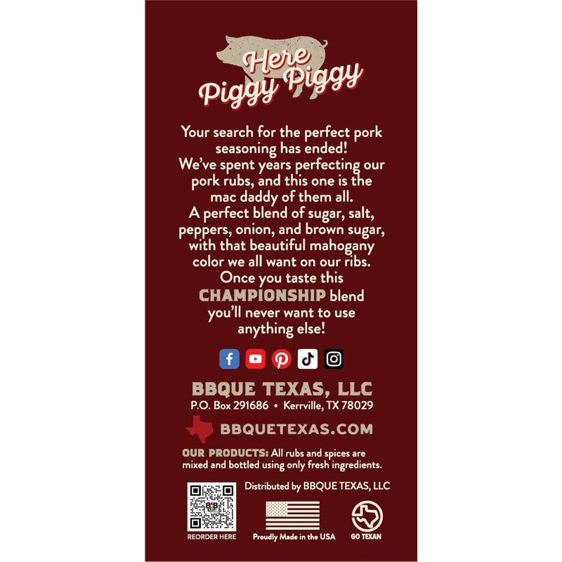 Here Piggy Piggy - Pork Rub 12 oz.