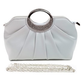MIKA&MAYA 2way Party Bag Clutch Bag Handbag Shoulder Bag Second Bag Women's, gray