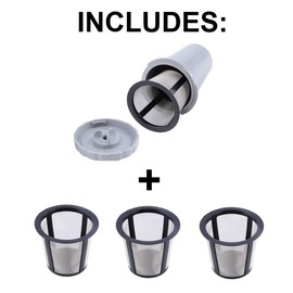 PureWater Filters My Cup Capsule and Filter plus 3 Extra Filters For Single Serve Brewers Models (K10 K45 K55 K65 K75 Platinum Plus)