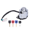 Motorcycle Ignition Switch Lock with 3 Colors Keys Fit for