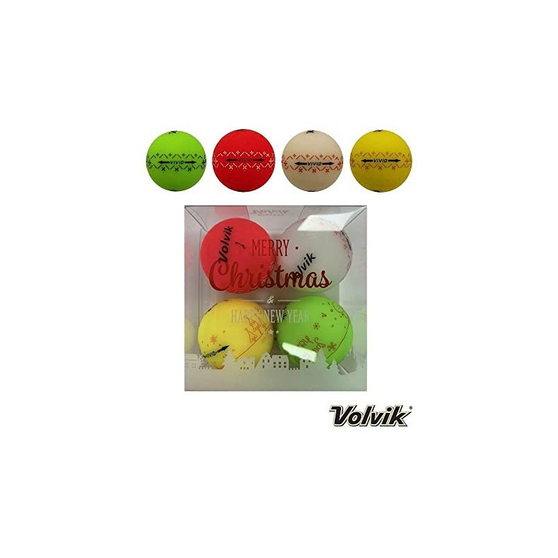Volvik Unisex's Holidays Gift Pack, Chirstmas Golf Balls, Muli Colour,