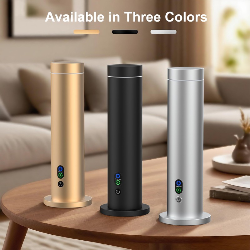 Waterless Diffuser, 1000 Sq.Ft Coverage, Essential Oil Diffuser with Tilt-Safe,