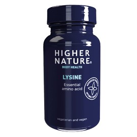 HIGHER NATURE Higher Nature - Lysine - Essential Amino Acid- 500mg - Supports Collagen - Supports Cold Sore Treatment - Vegetarian & Vegan - 90 Tablets