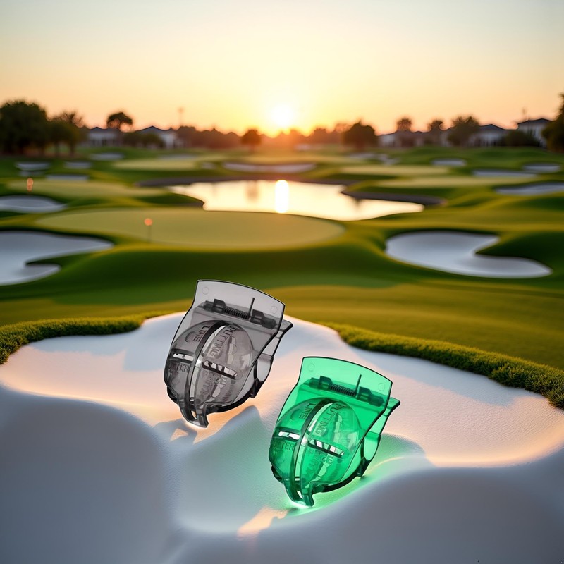 2 PCS Golf Ball Liner Template Linear Alignment Kit for