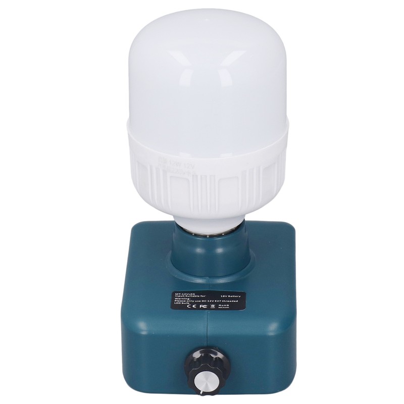 Battery Powered Work Light Bulb E27 Adjustable Brightness LED Bulb